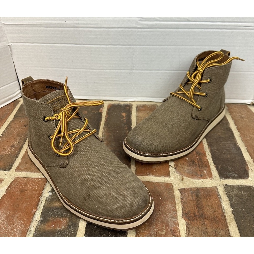 Kodiak Brown Waxed Canvas Chukka Boots Lace Up Ankle Water Resistant Men's 9.5